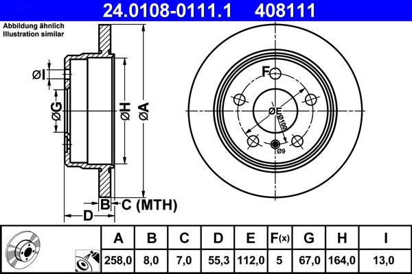 ATE 24.0108-0111.1 - Kočioni disk www.molydon.hr