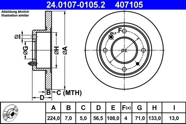 ATE 24.0107-0105.2 - Kočioni disk www.molydon.hr