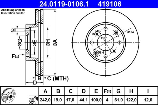 ATE 24.0119-0106.1 - Kočioni disk www.molydon.hr