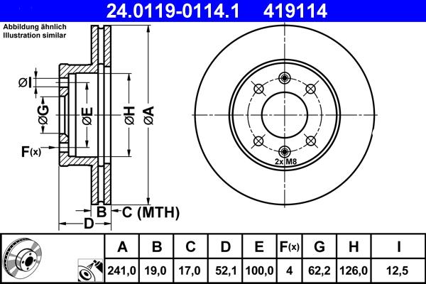 ATE 24.0119-0114.1 - Kočioni disk www.molydon.hr