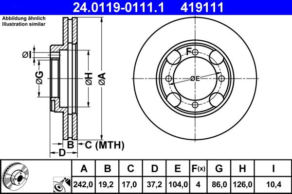 ATE 24.0119-0111.1 - Kočioni disk www.molydon.hr