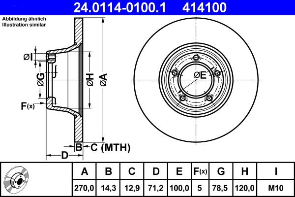 ATE 24.0114-0100.1 - Kočioni disk www.molydon.hr