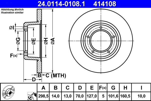 ATE 24.0114-0108.1 - Kočioni disk www.molydon.hr