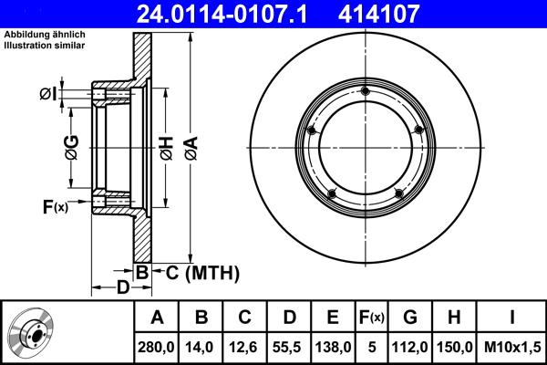 ATE 24.0114-0107.1 - Kočioni disk www.molydon.hr