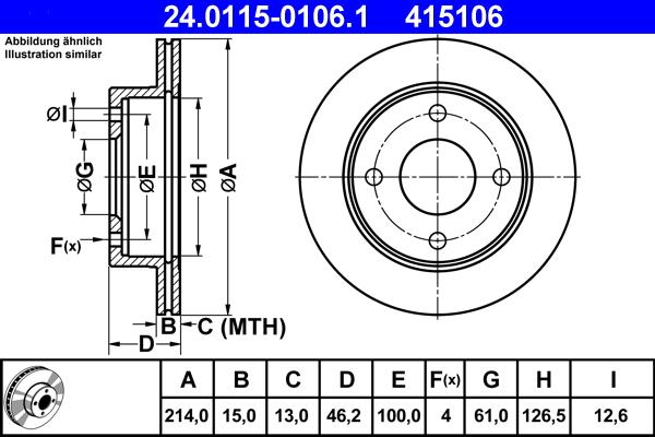 ATE 24.0115-0106.1 - Kočioni disk www.molydon.hr