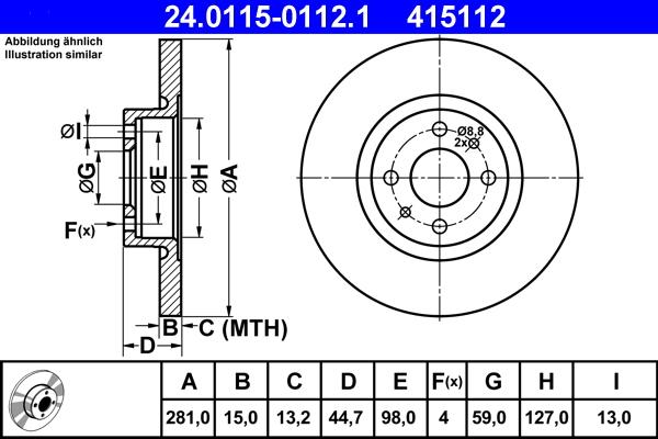 ATE 24.0115-0112.1 - Kočioni disk www.molydon.hr