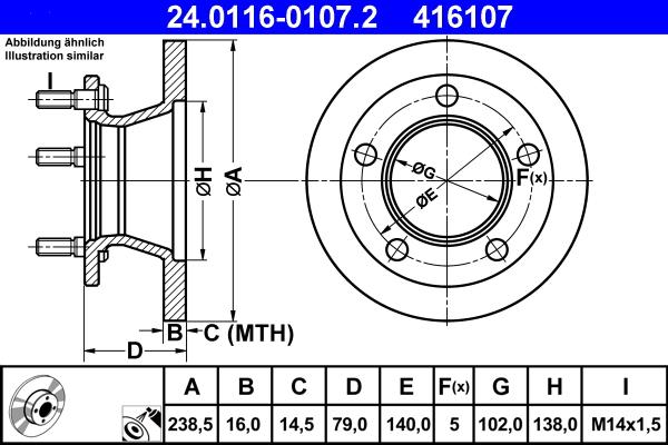 ATE 24.0116-0107.2 - Kočioni disk www.molydon.hr