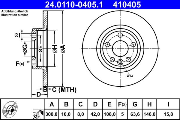 ATE 24.0110-0405.1 - Kočioni disk www.molydon.hr