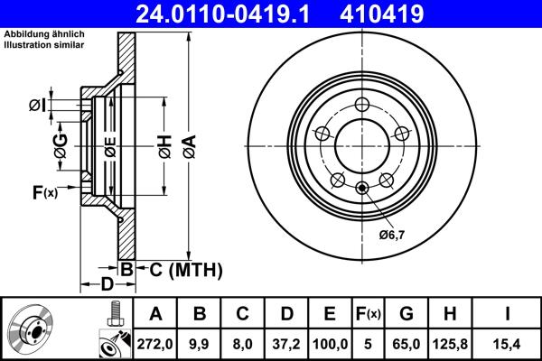 ATE 24.0110-0419.1 - Kočioni disk www.molydon.hr