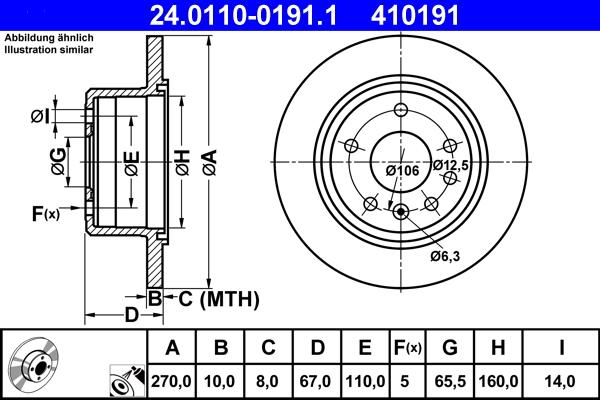 ATE 24.0110-0191.1 - Kočioni disk www.molydon.hr