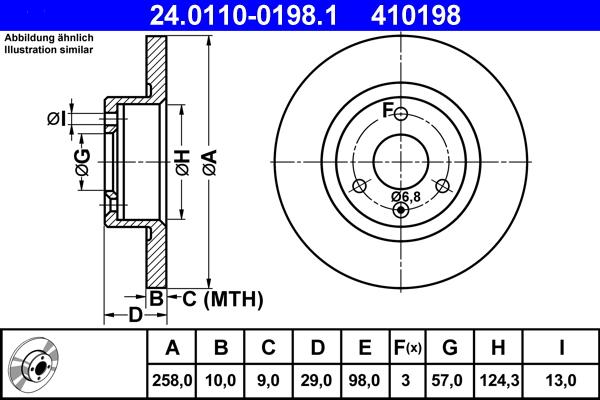 ATE 24.0110-0198.1 - Kočioni disk www.molydon.hr