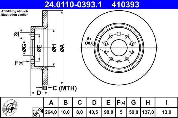 ATE 24.0110-0393.1 - Kočioni disk www.molydon.hr