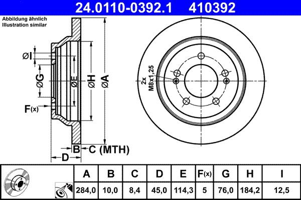 ATE 24.0110-0392.1 - Kočioni disk www.molydon.hr