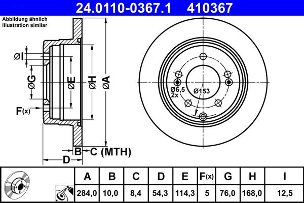 ATE 24.0110-0367.1 - Kočioni disk www.molydon.hr