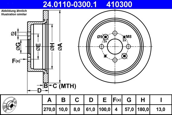 ATE 24.0110-0300.1 - Kočioni disk www.molydon.hr