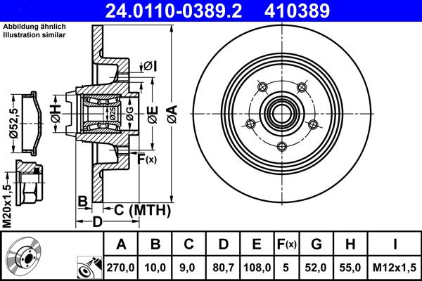 ATE 24.0110-0389.2 - Kočioni disk www.molydon.hr