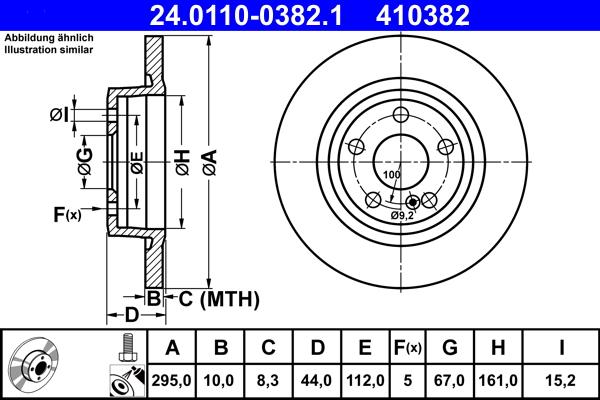 ATE 24.0110-0382.1 - Kočioni disk www.molydon.hr