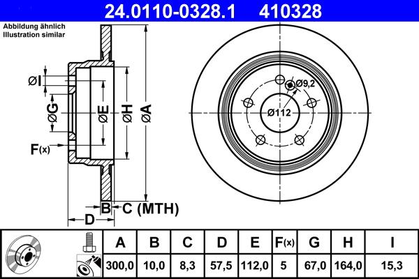 ATE 24.0110-0328.1 - Kočioni disk www.molydon.hr