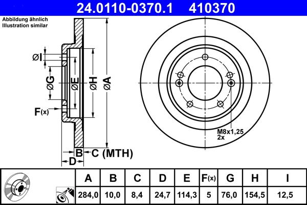 ATE 24.0110-0370.1 - Kočioni disk www.molydon.hr