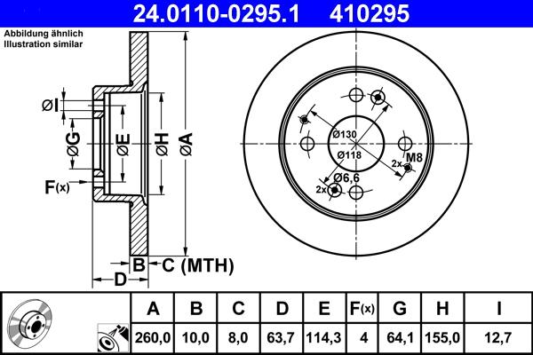 ATE 24.0110-0295.1 - Kočioni disk www.molydon.hr