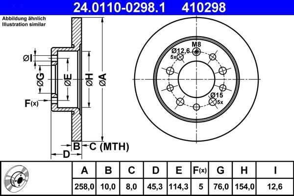 ATE 24.0110-0298.1 - Kočioni disk www.molydon.hr