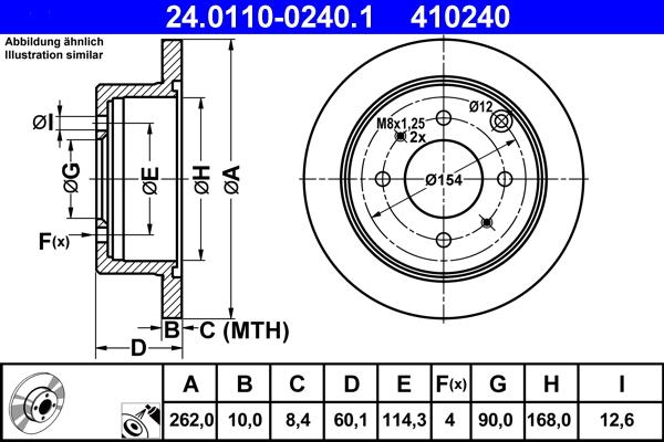 ATE 24.0110-0240.1 - Kočioni disk www.molydon.hr