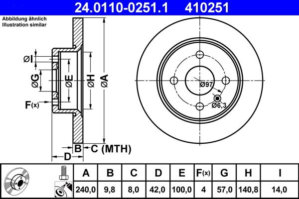 ATE 24.0110-0251.1 - Kočioni disk www.molydon.hr