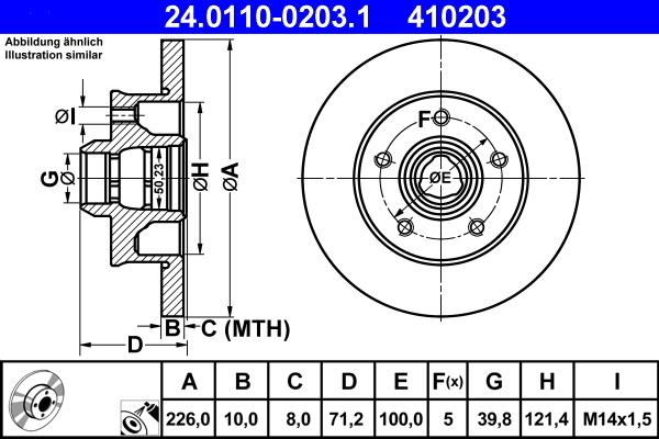 ATE 24.0110-0203.1 - Kočioni disk www.molydon.hr