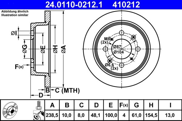 ATE 24.0110-0212.1 - Kočioni disk www.molydon.hr