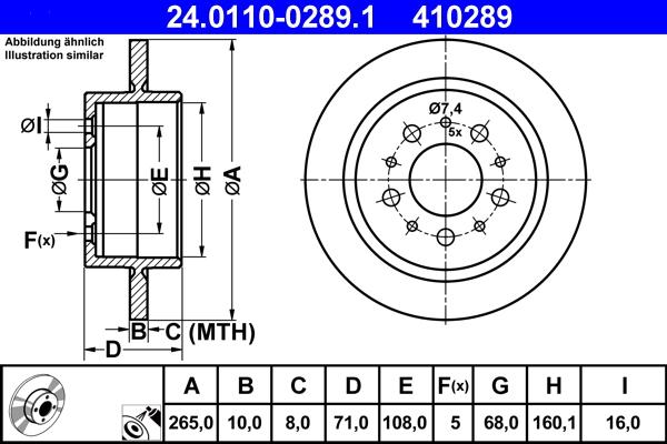 ATE 24.0110-0289.1 - Kočioni disk www.molydon.hr