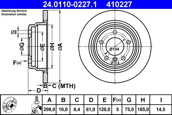 ATE 24.0110-0227.1 - Kočioni disk www.molydon.hr