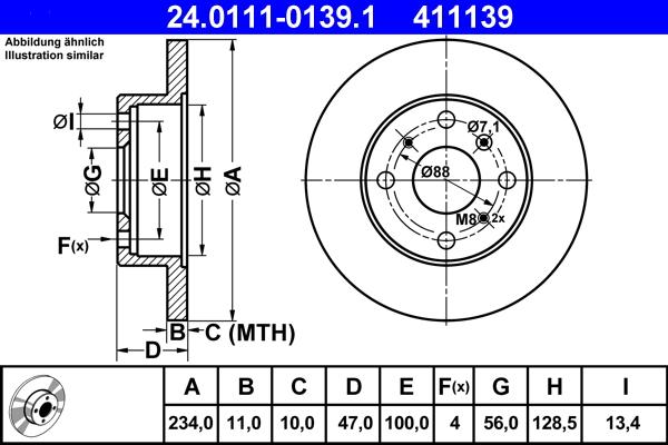 ATE 24.0111-0139.1 - Kočioni disk www.molydon.hr