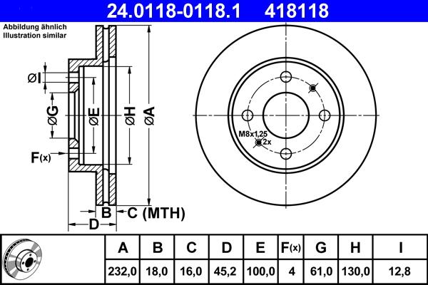 ATE 24.0118-0118.1 - Kočioni disk www.molydon.hr