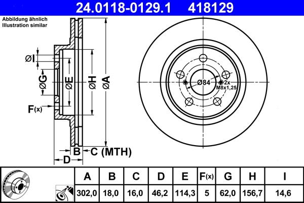 ATE 24.0118-0129.1 - Kočioni disk www.molydon.hr