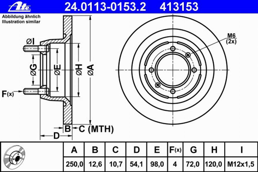 ATE 24011301532 - Kočioni disk www.molydon.hr