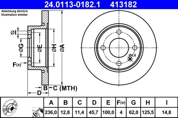 ATE 24.0113-0182.1 - Kočioni disk www.molydon.hr