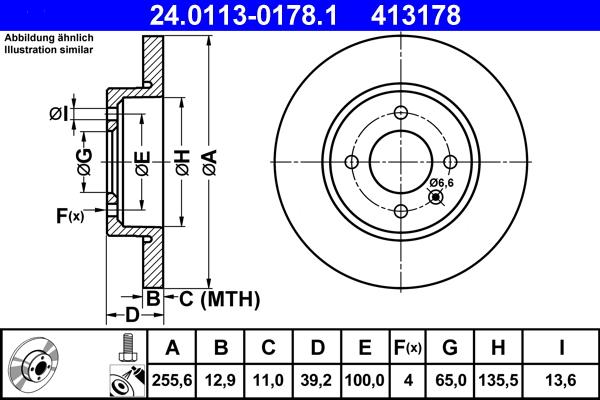 ATE 24.0113-0178.1 - Kočioni disk www.molydon.hr