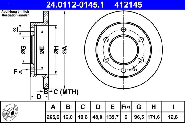 ATE 24.0112-0145.1 - Kočioni disk www.molydon.hr