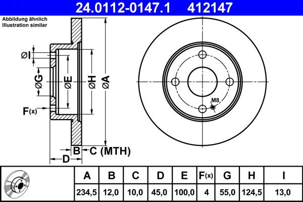 ATE 24.0112-0147.1 - Kočioni disk www.molydon.hr