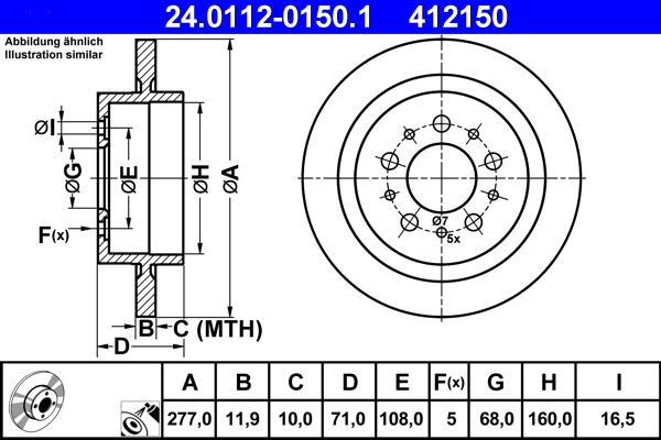 ATE 24.0112-0150.1 - Kočioni disk www.molydon.hr