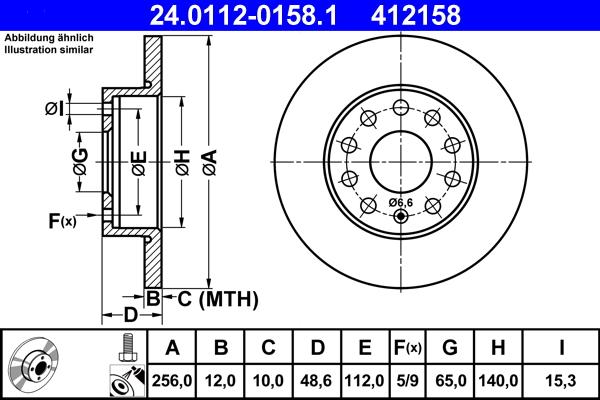 ATE 24.0112-0158.1 - Kočioni disk www.molydon.hr