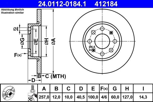 ATE 24.0112-0184.1 - Kočioni disk www.molydon.hr