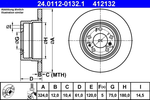 ATE 24.0112-0132.1 - Kočioni disk www.molydon.hr