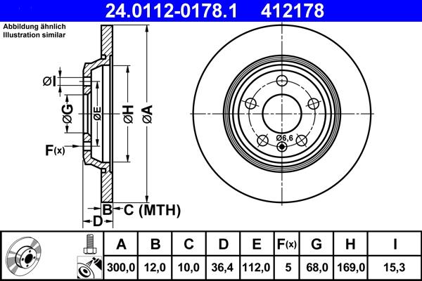 ATE 24.0112-0178.1 - Kočioni disk www.molydon.hr