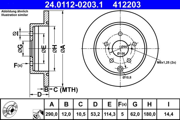 ATE 24.0112-0203.1 - Kočioni disk www.molydon.hr