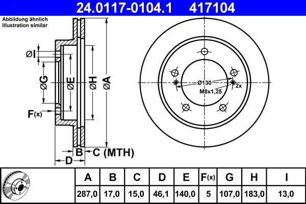 ATE 24.0117-0104.1 - Kočioni disk www.molydon.hr