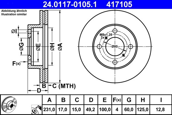 ATE 24.0117-0105.1 - Kočioni disk www.molydon.hr