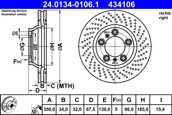 ATE 24.0134-0106.1 - Kočioni disk www.molydon.hr