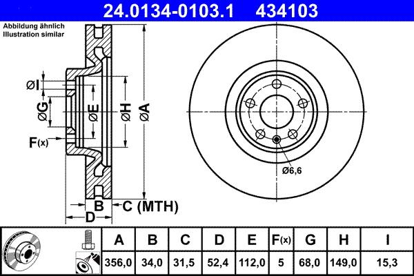 ATE 24.0134-0103.1 - Kočioni disk www.molydon.hr