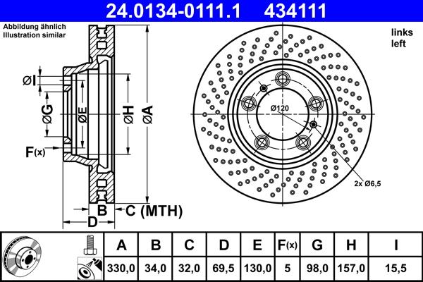 ATE 24.0134-0111.1 - Kočioni disk www.molydon.hr